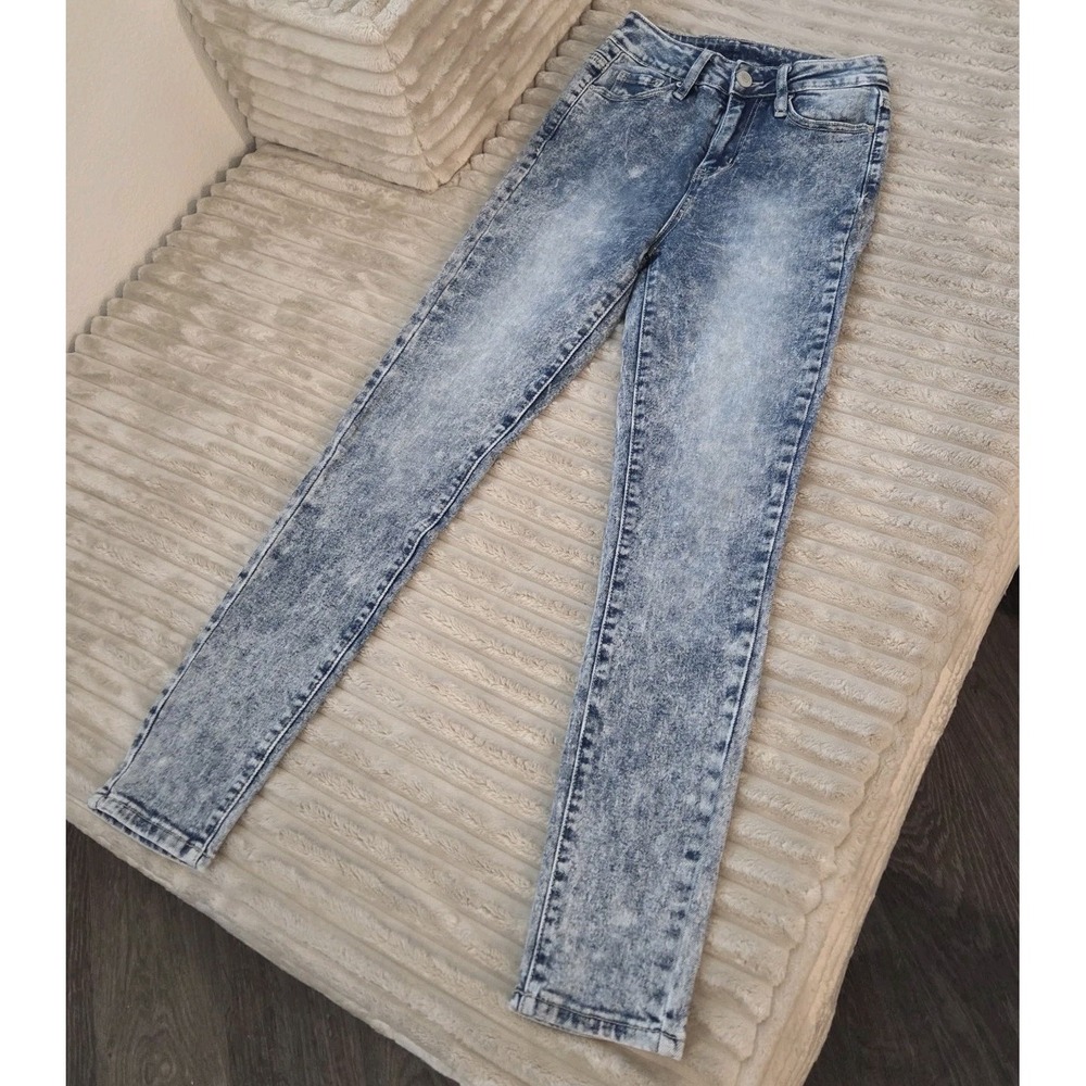 YMI Dream Jean Skinny Jeans Size 3/26 Light Acid Wash Blue Denim Stretch Women